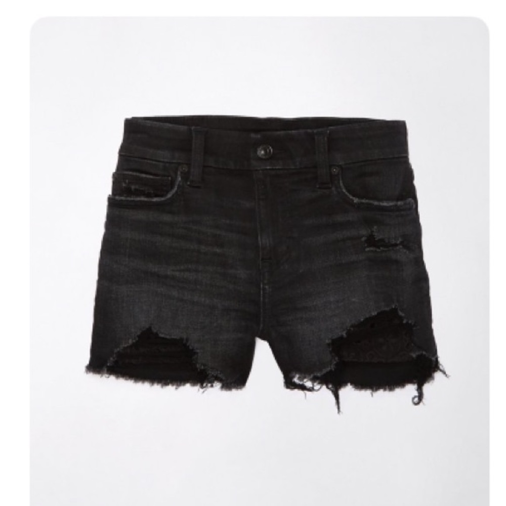 American Eagle Outfitters Black Distressed Shorts